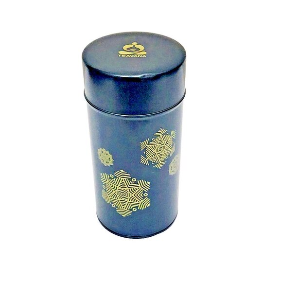 Green w/Gold Snowflakes Holiday Special Edition  Teavana 8oz Tea Tin with Lid - Picture 4 of 4
